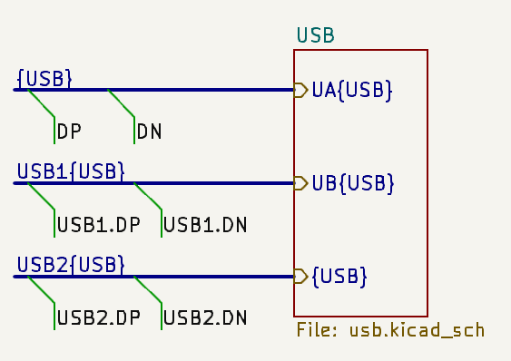 Bus alias example, root sheet