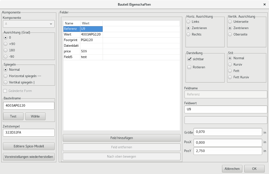Symbol Properties dialog