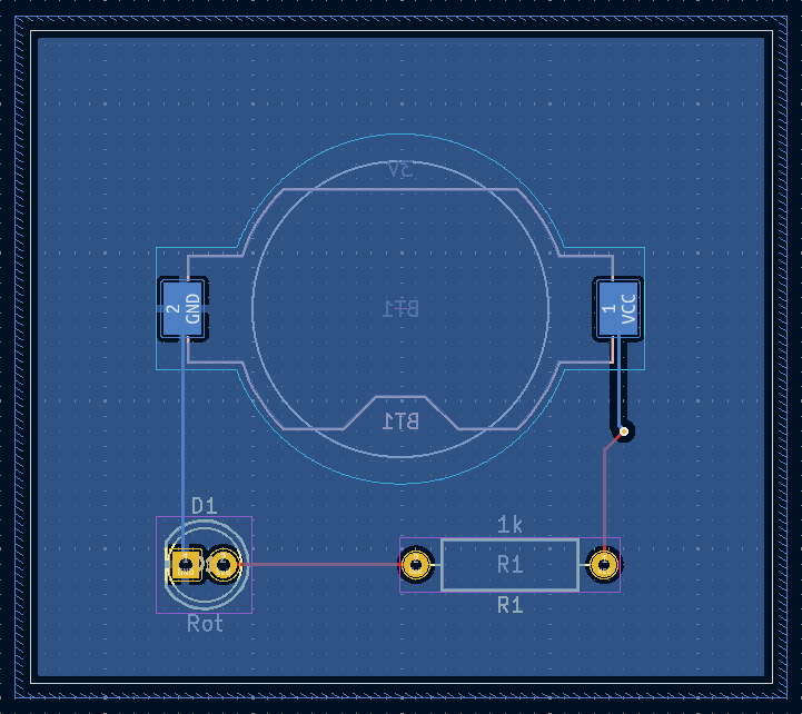 Gefüllte Kupferzone