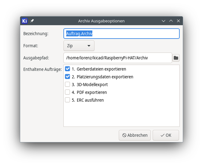 jobset archive destination options