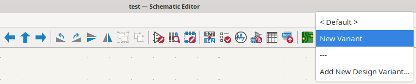 variant toolbar dropdown