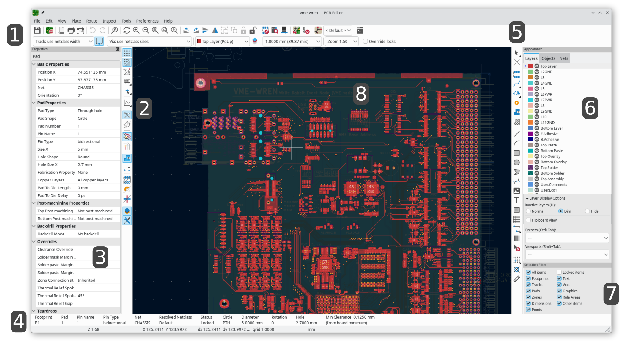 pcbnew user interface