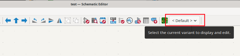 variant toolbar selector