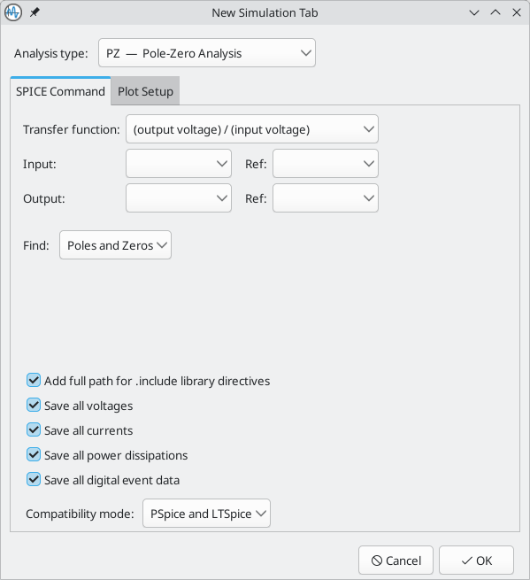Transient analysis window