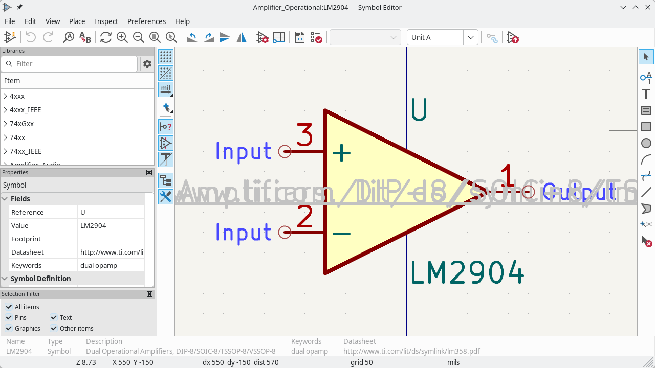 Symbol Editor main window