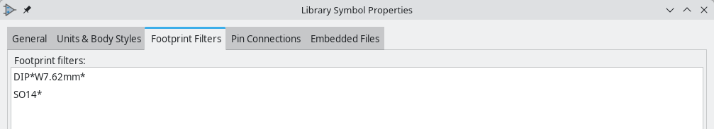 filtri impronte per il 74HC00