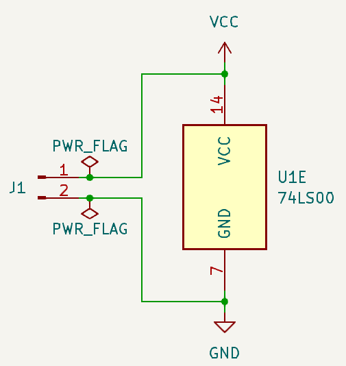 Power pins with PWR_FLAGs