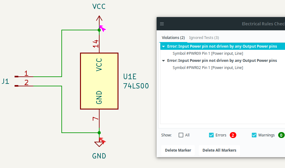 电源引脚和错误标志