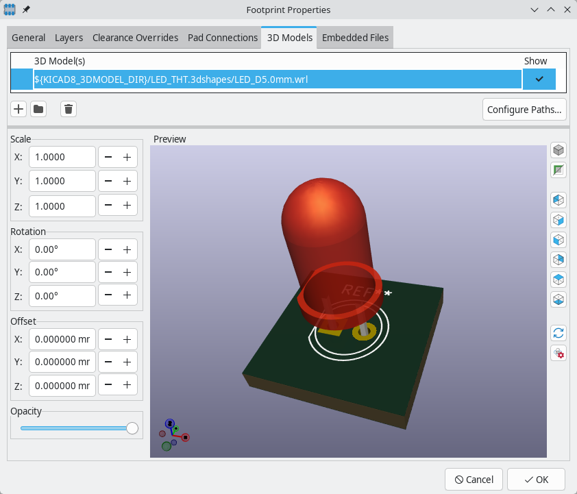 封装 3D 模型属性
