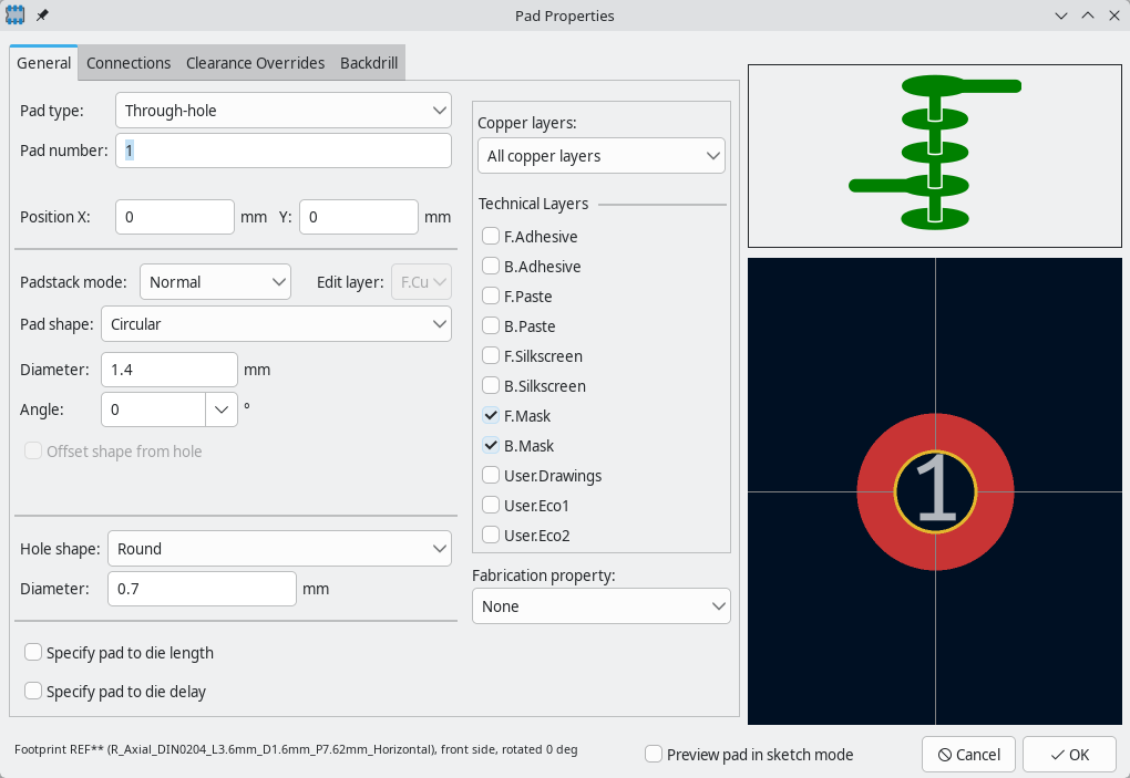 pad properties general