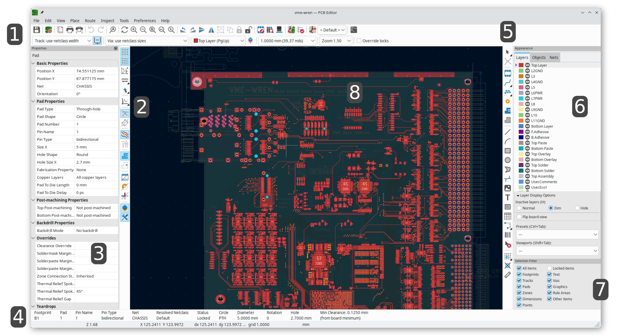 pcbnew user interface