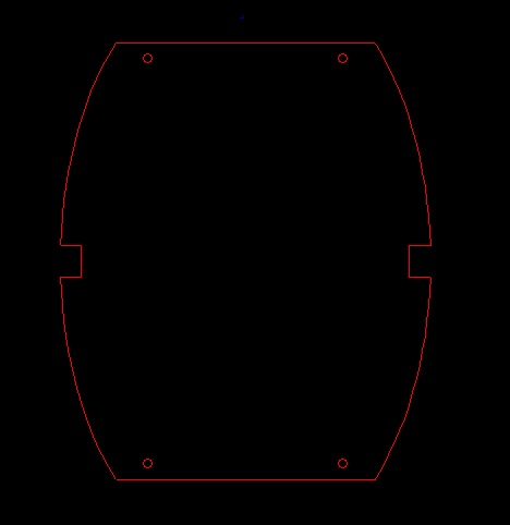 Pcbnew board outline imported from a DXF