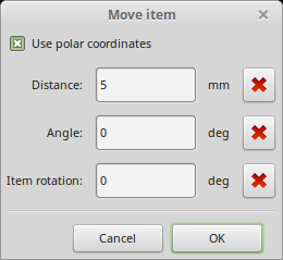 Pcbnew move exact polar