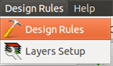 Pcbnew design rules dropdown