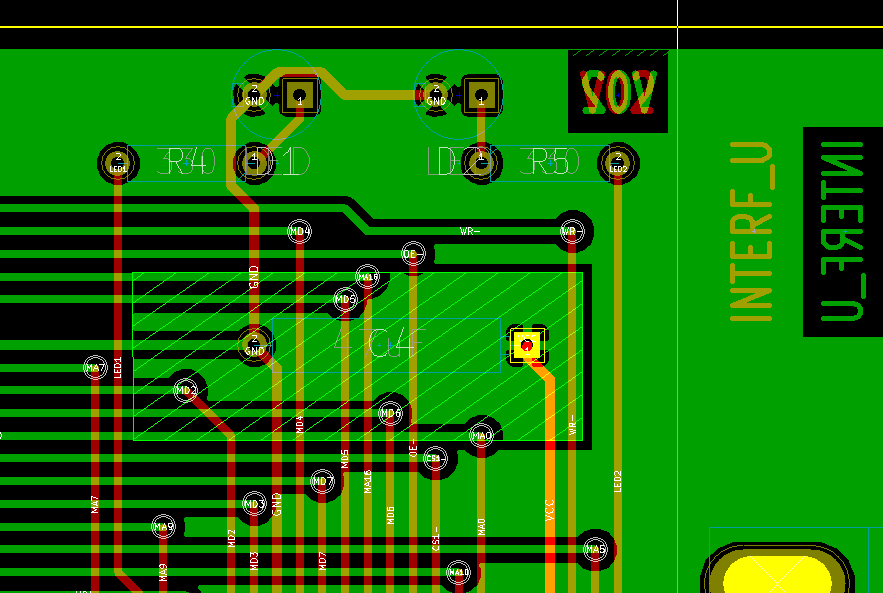 Pcbnew zone priority example after filling