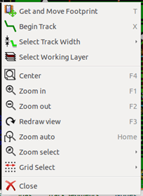 Pcbnew popup normal mode