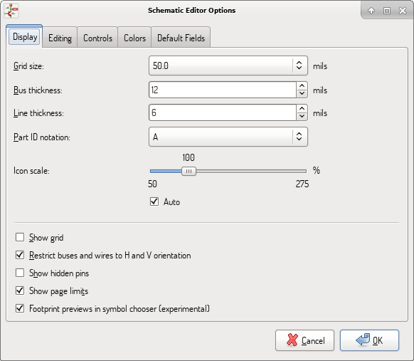 Display settings