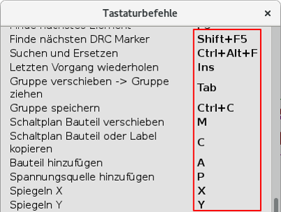 Tastaturbefehle