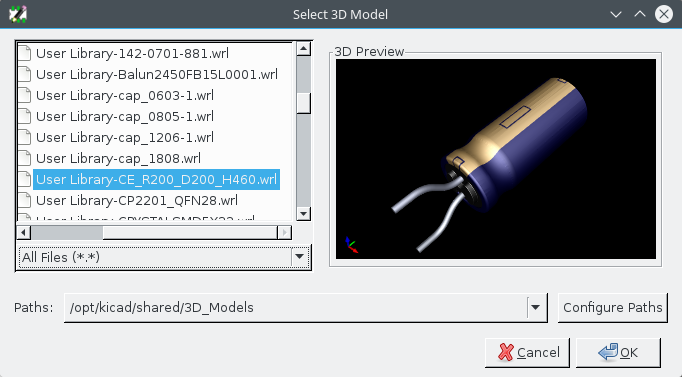 Modedit 3D file browser