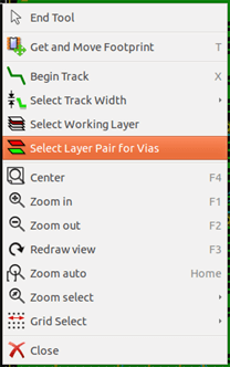 Pcbnew via layer pair popup