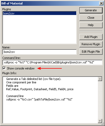 BOM dialog extra option on MS Windows