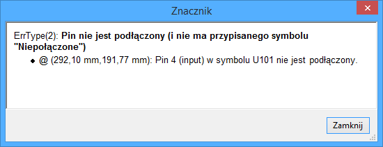 Informacja o znaczniku