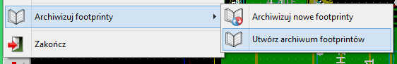 Pcbnew archive footprints menu