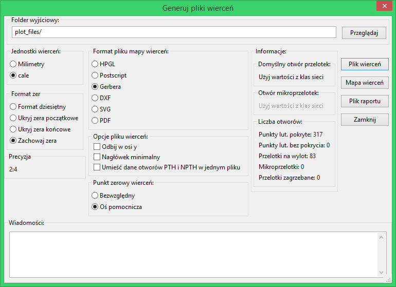 Pcbnew drill file dialog