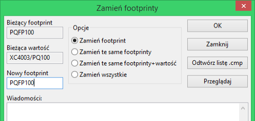 Pcbnew footprint exchange options