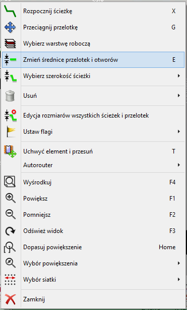 Pcbnew via layer pair popup