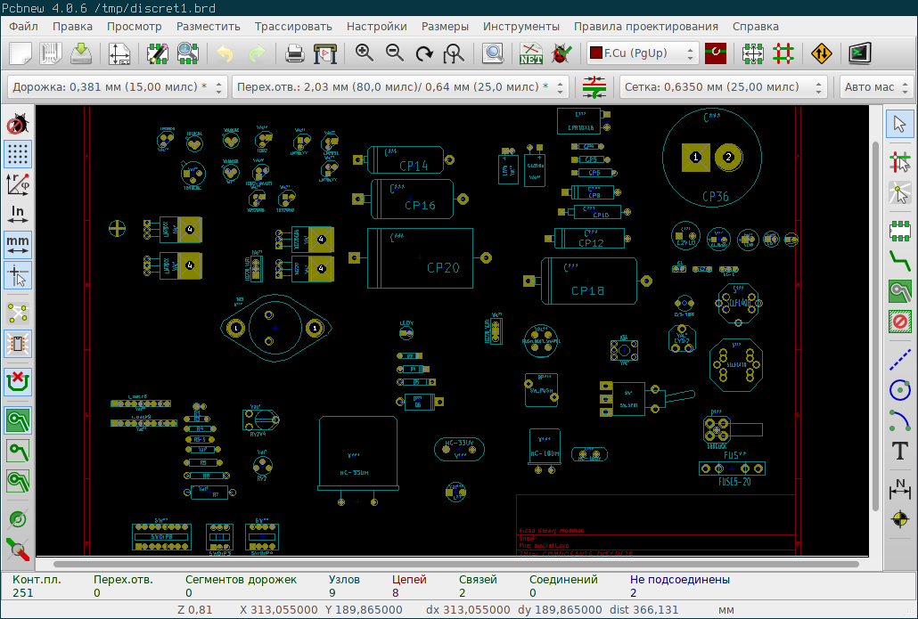 Pcbnew example library