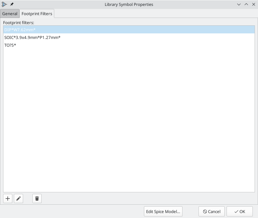 Footprint filters