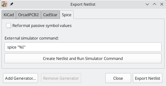 Spice netlist export