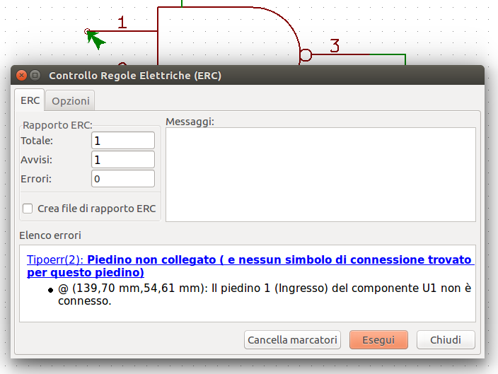 ERC violation description in message pane