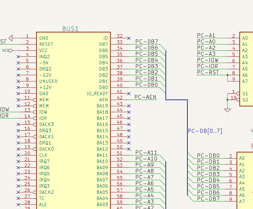 Esempio di schema elettrico con bus