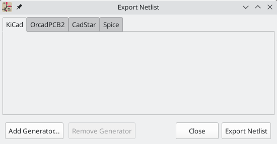 KiCad netlist export