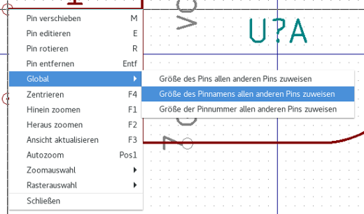 Pin context menu