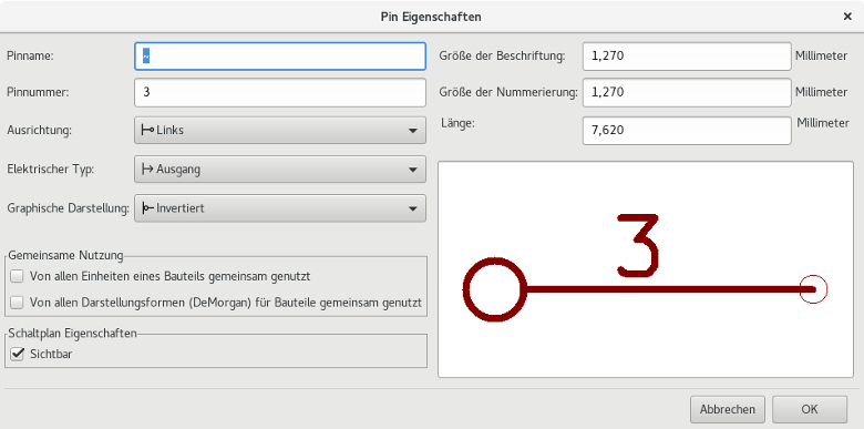 Pin properties