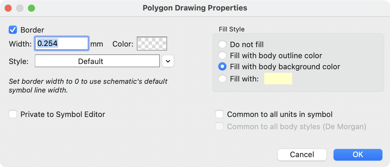 Graphic line properties