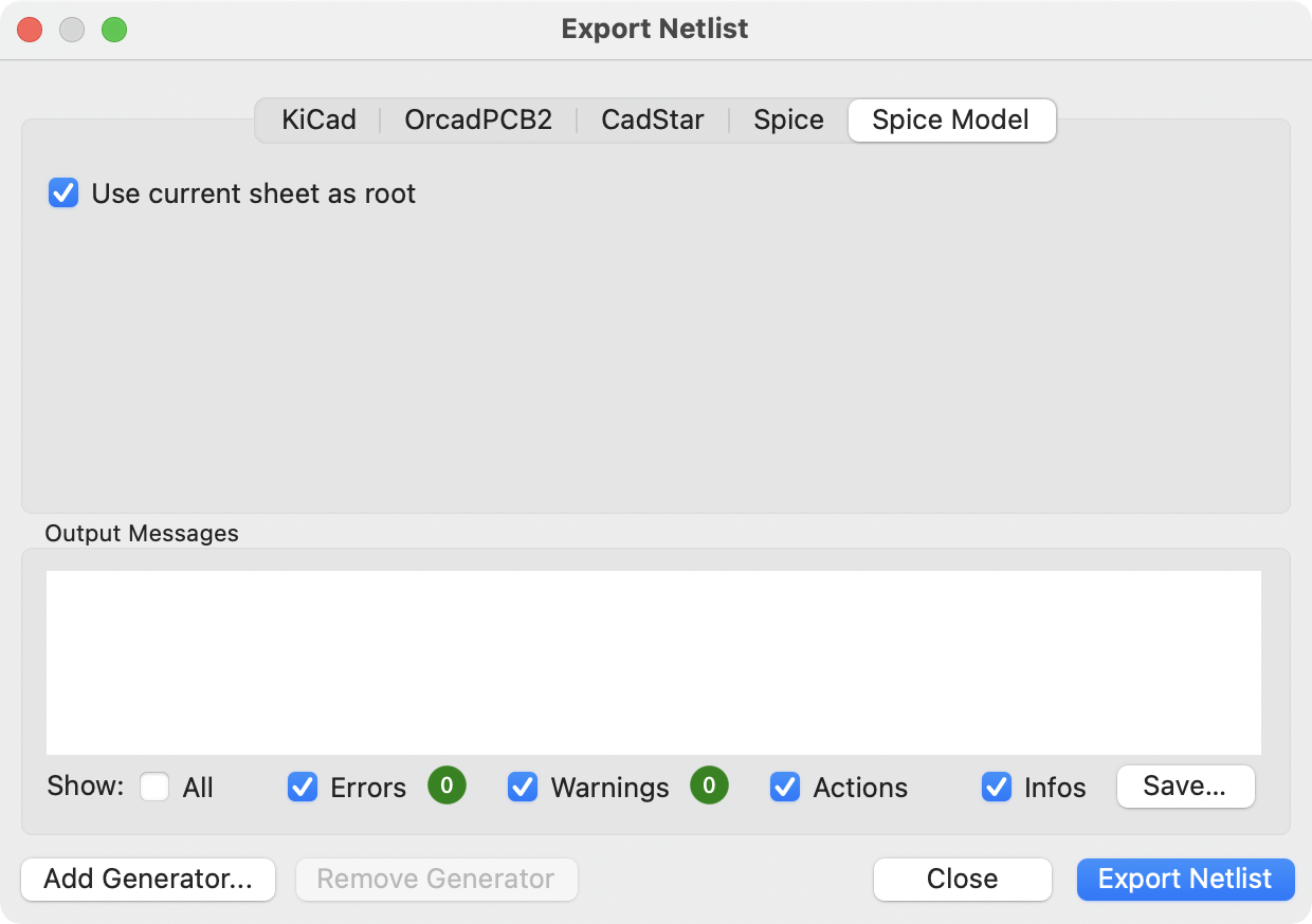 Spice netlist export