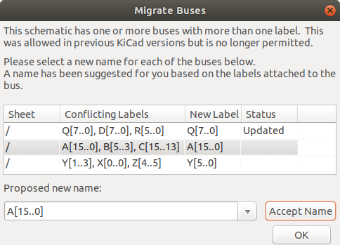 Bus Migration Dialog