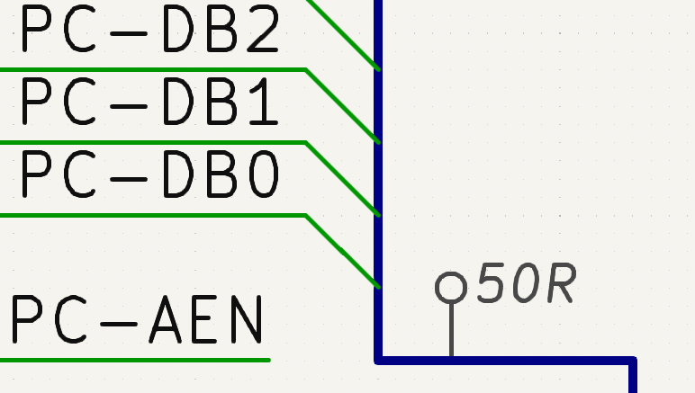 a netclass directive attached to a bus