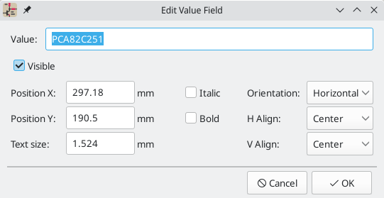 Edit Value Field dialog