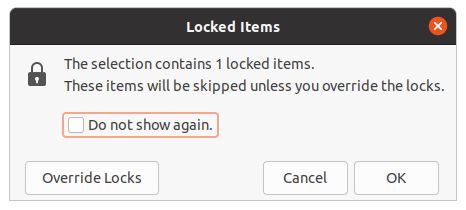 pcbnew locked items dialog