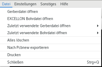 Menü Datei