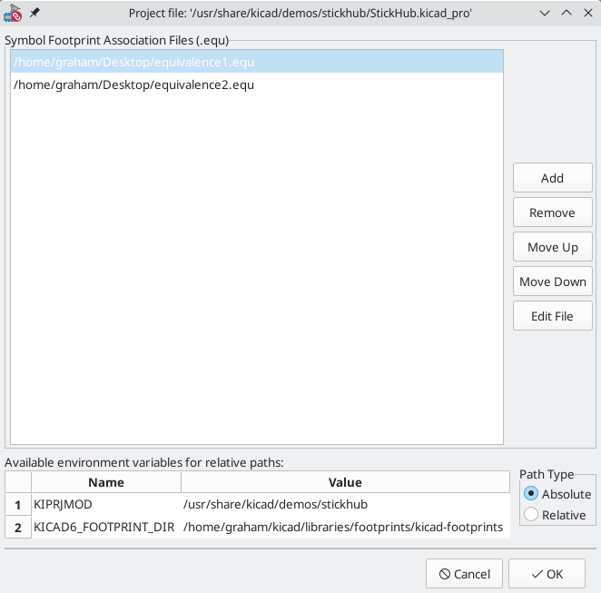 Managing equivalence files