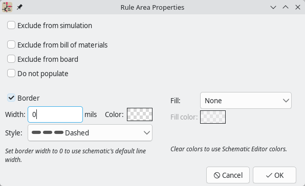 rule area properties
