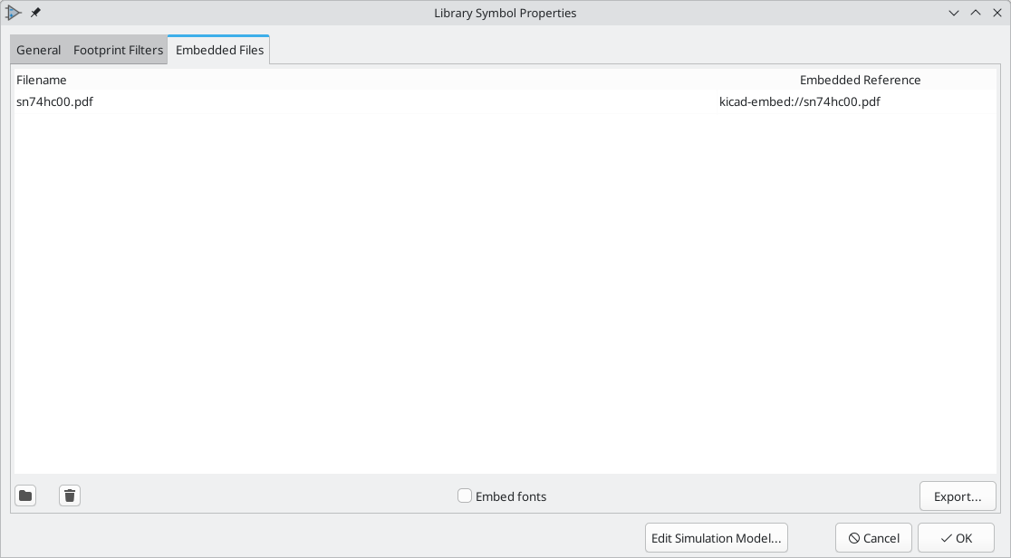 sym embedded files