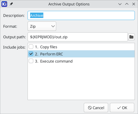 jobset archive output options