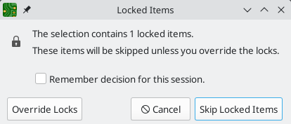 pcbnew locked items dialog